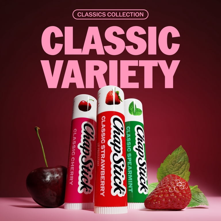 ChapStick Classic Flavored Lip Protectant Variety Pack, Prevent