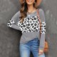 thumbnail image 2 of Camisas Para Mujer Casual Erógeno Gradiente Estampado Regular Cuello Redondo Mujer Manga Larga Top Odeerbi ODB128490, 2 of 5