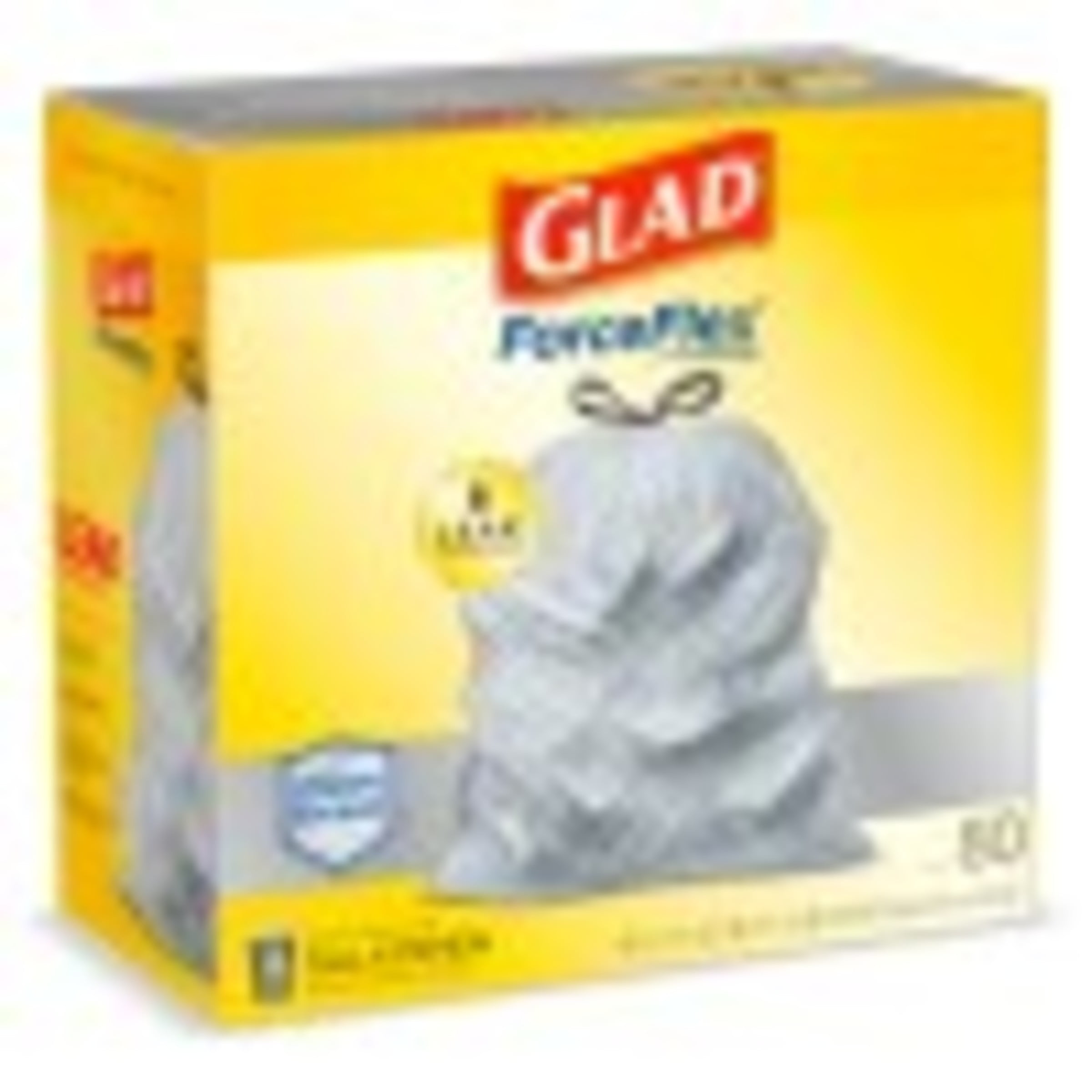 Glad ForceFlex 13 Gallon Drawstring Tall Kitchen Trash Bags, 80 Bags