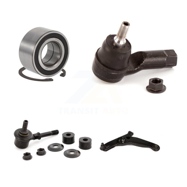 Transit Auto Bras de Commande Inférieur de Suspension de Roulement de Roulement avant Gauche avec Rotule Kit de Stabilisateur d'Extrémité et de Barre de Bascule pour Voiture 2003-2006 Mitsubishi Outlander K7T-103346