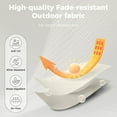 thumbnail image 5 of Alpha Joy 15ft Extra Large Outdoor Patio Double-Sided Umbrella with Solar Lights & Umbrella Base, Ivory, 5 of 6