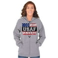thumbnail image 4 of US Air Force Honor Value USA Flag Zip Up Hoodie Men's Women's Brisco Brands S, 4 of 6