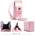 thumbnail image 4 of Niñas Fruta Plátano Fresa Leche Caja Cruz Cuerpo Monedero Mujer Teléfono Monedero Bolsos De Hombro - Fresa JAMW Sencillez, 4 of 5