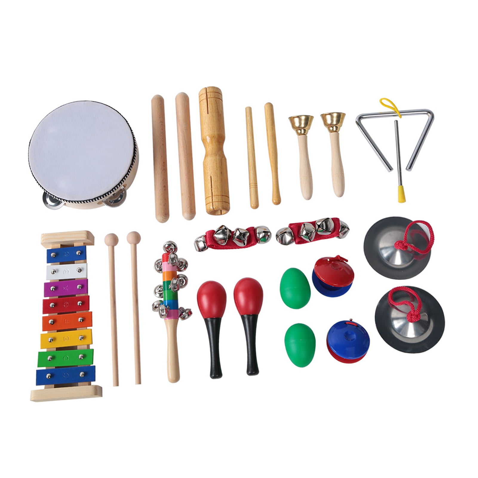 13pcs Percussion Set Instruments Preschool Percussion Playset for Kids Baby 