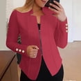 thumbnail image 2 of Zshosam Women's Casual Jackets 2024 Fall Clothes Long Sleeve Open Front Cropped Coat Outwear(,XXXXL), 2 of 5