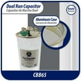 thumbnail image 6 of Appli Parts Dual Run Capacitor for ac 60+10 Mfd uF (microfarads) 370VAC CBB65 Round Universal fit for hvac and other applications 2-1/4 in Wide 5-1/2 in Height CON-60/10-370-R, 6 of 8