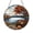 Acrylic 3.5 Inch, variant on Fall Lake with Bench and Pumpkins Stained Glass Inspired Suncatcher, Autumn Landscape Window Hanging Decor Art Panel, Rustic Home Accent Ornament Gift