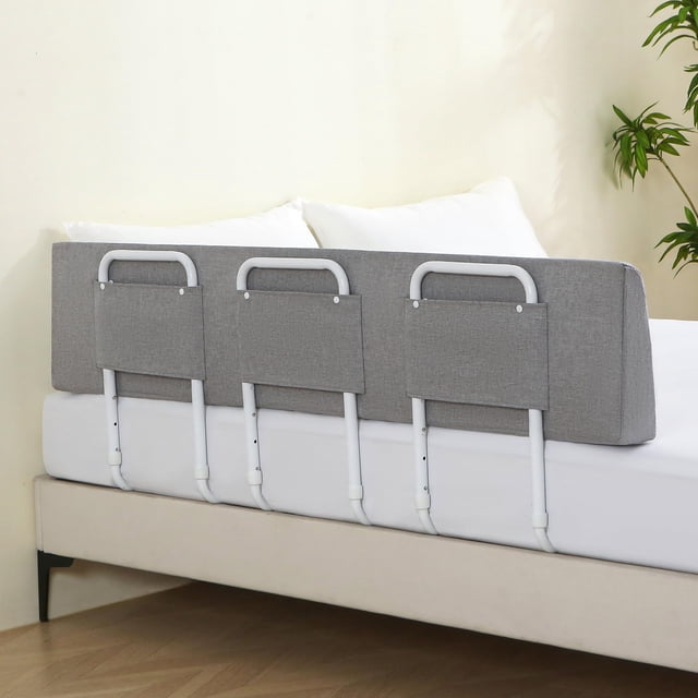 Barandilla de protección de cama WYBITNY para niños pequeños, acolchada con espuma, 150 cm