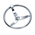 thumbnail image 1 of Schmitt Ongaro Steering Wheel 7161321FGK-R Vision Elite; 13-1/2 Inch Diameter; 3 Spoke Design; With Finger Grip; Silver Spoke; Without Cruise Control; Without Bolt Count, 1 of 1