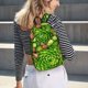 thumbnail image 5 of Disketp Cactus And Succulents print Canvas Backpack Lightweight Travel Daypack Student Rucksack Laptop Backpack-, 5 of 5