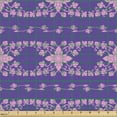 thumbnail image 2 of Ambesonne Vintage Asian Fabric by the Yard Upholstery, Swirly Petal Oriental, 10 Yards, Blue Violet and Pale Purple, 2 of 5