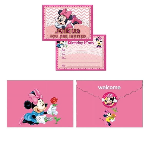 Anime Birthday Party Invitation & Envelopes,12Pcs