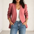 thumbnail image 5 of Paiwinds Women's Blazer Jackets Casual Open Front Collarless Long Sleeve with Decorative Buttons Oversized Relaxed Fit Outerwear, 5 of 9