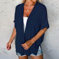 thumbnail image 2 of Top de ganchillo básico para mujer cárdigan informal de ajuste holgado traje de vacaciones de algodón informal FLhrweasw Para estrenar, 2 of 7
