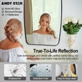 thumbnail image 3 of ANDY STAR Oval Mirrors for Bathroom, 20x30" Black Bathroom Vanity Mirror with Metal Frame, Black Oblong Bathroom Mirror for Over Sink, Modern Anti Rust Wall Mounted, 3 of 9