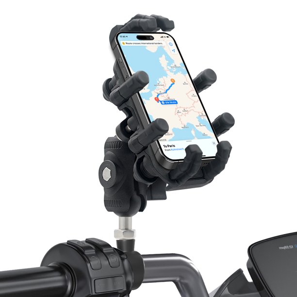 Soporte para Manillar Clip GPS A Prueba Golpes Ocho Garras Rotación 360