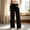 Black, variant on Women Soft Knit Wide Leg Pants Sevevn Elastic Drawstring High Waist Loose Fit Trousers With Side Pockets, Assorted Solid Colors For Lounging Sleepwear And Daily Casual Home Outfits