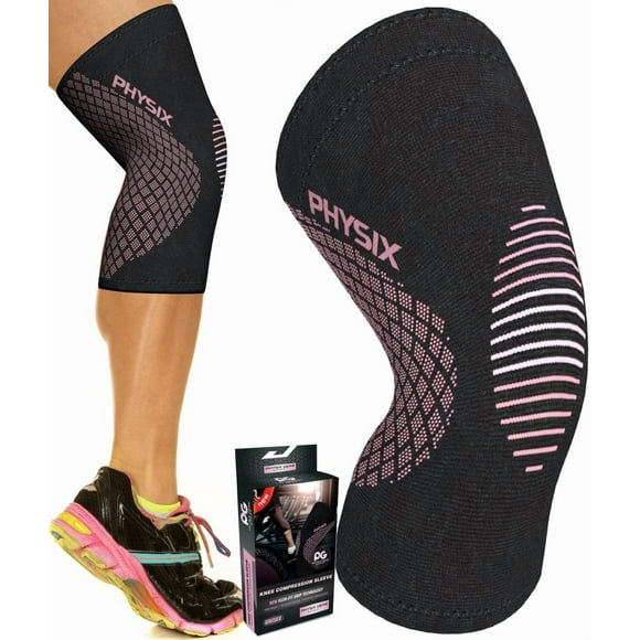 Rodillera PHYSIX GEAR - Manga de recuperación y compresión premium para desgarro de menisco, ligamento cruzado anterior (LCA), ligamento colateral medial (MCL), running y artritis - La mejor rodillera