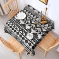 thumbnail image 2 of Black Geometric Triangle Chevron Pattern Square Tablecloth,Waterproof Square Table Cover,Wipeable Spillproof Washable Table Cover for Home Kitchen Party Decor 60"x60"(152x152cm), 2 of 6