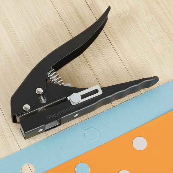 Single Hole Punch 15 mm Heavy Duty Hole Puncher Round Hole Punching Tool Paper Punch Precise Circle Hole Puncher Handheld Edge Banding Hole Puncher for Paper Ticket Label