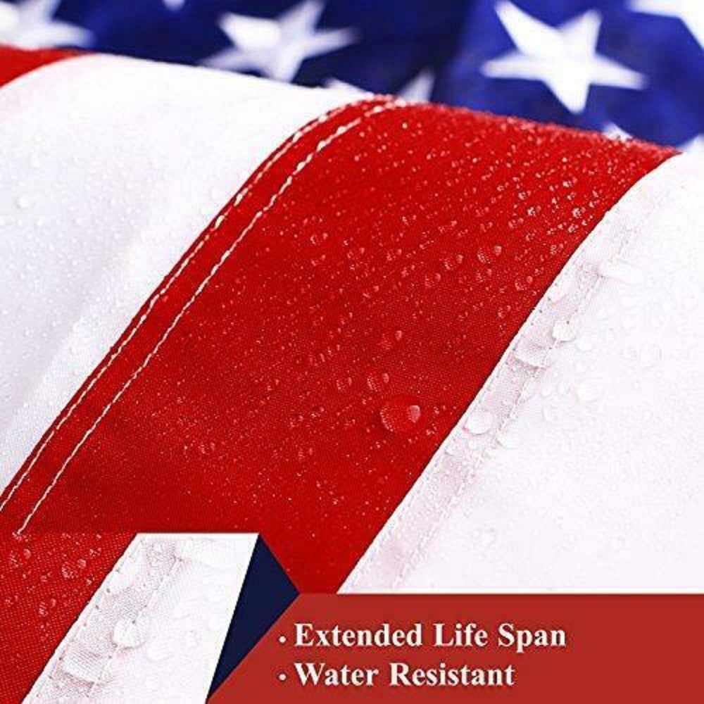 4'x6' ft, American Flag US USA | EMBROIDERED Stars, Sewn Stripes, Brass Grommets.
