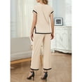 thumbnail image 4 of Two Piece Outfits for Women Lounge Set Short Sleeve Jersey Knit Matching Sets, 4 of 5