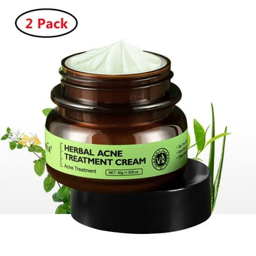 2 PackAnti-Acne Treatment Cream, Acne Removal, Fighting Breakouts, Spots, Cystic Acne with Advanced Herbal Formula