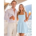 thumbnail image 6 of Wrongduck Sleeveless Halter Mini Dress 2026 Upgrade Women Ruched Waist Flowy A Line Dress Summer Party Cocktail Short Dress Casual Outfit with Pockets, 6 of 19