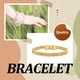 thumbnail image 4 of Brazalete Qarigey de acero de Titanio estilo europeo americano cadena de mano trenzada moda para hombres Oro 19CM, 4 of 6