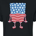 thumbnail image 3 of SpongeBob SquarePants - Silhouette Stars Stripes - Juniors Cropped Cotton Blend T-Shirt, 3 of 6