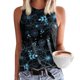 thumbnail image 3 of Playeras,Blusas y Tops,Ropa para Mujer Workout Tank Tops Camiseta sin mangas de verano para mujer Camiseta sin mangas con estampado informal Camiseta sin mangas con cuello en V (Blue, XXL), 3 of 4