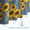 thumbnail image 6 of Sunflower and Outline Blue Pattern Modern Waterproof Shower Curtain Set with 12 Hooks, Washable Decorative Bathroom Shower Curtain, 6 of 6
