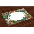 thumbnail image 1 of Ambesonne Christmas Place Mats Set of 4, Holiday, Standard Size, Multicolor, 1 of 4