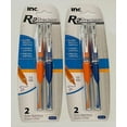 thumbnail image 3 of Inc R-2 Precision 0.5 Roller Ball Pens, 2 Pack, 4 Count Total, Blue Ink (Barrel Colors May Vary), 3 of 3
