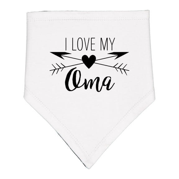 Inktastic I Love My Oma Heart and Arrows Baby Bandana Bib