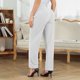 thumbnail image 5 of Pantalones de talle alto para mujer, holgados, informales, elegantes, con botones y cierre de cremallera, con bolsillo, 5 of 7
