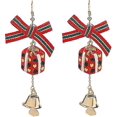 thumbnail image 1 of Pendientes de joyería de vestir de Navidad, caja de regalo de resina con lazo de San Grosgrain, campanas de aleación, pendientes de Navidad, 1 of 3