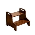 thumbnail image 3 of simhoa Wood Step Stool Furniture Portable Two Step Stool for Adults Kitchen Nursery Brown, 3 of 8