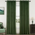 thumbnail image 5 of Top Finel 100% Blackout Velvet Pleated Window Shades, 52 x 108 Inch, Green, 5 of 9