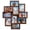 Sunset cloud color, variant on 10-Piece Collage Picture Frame – MDF, HD Glass, Rotating Buckle, Diamond Layout – 19.4" x 23.6", 10 5.7" x 3.7" Photos – for Home, Bedroom – Black