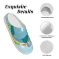 thumbnail image 5 of Daiia Dreaming Travel Print Women’s Fuzzy Slippers Memory Foam Lightweight House Shoes Cozy Loafer Flannel House Shoes-37/38, 5 of 7