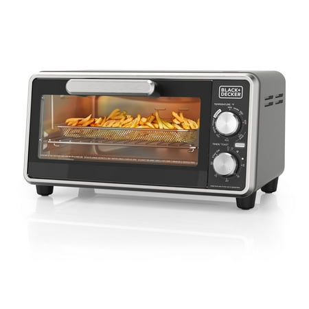 Black Decker Crisp ‘N Bake PRO Stainless Steel 4-Slice Air Fryer Toaster Oven