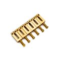 thumbnail image 1 of Wosthever Sillín de puente de guitarra eléctrica profesional de 6 piezas, sillines de instrumento de cuerda de repuesto, repuestos para equipos Accesorios para instrumentos musicales Oro 10.8 mm, 1 of 6