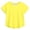 Yellow, variant on Gyujnb Solid Crew Neck Short Sleeves Cropped Casual T Shirt (Little Girls, Big Girls),4-5 Years