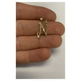 thumbnail image 4 of 10K Solid Real Gold Personalized Cursive N Initial Pendant, Available in Different Letters Charm with Diamond Cut Gifts for Her with 20 Inch Gold Chain, 4 of 6