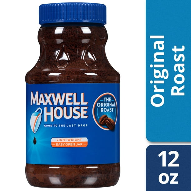 Maxwell House Original Roast Ground Instant Coffee, Caffeinated, 12 oz