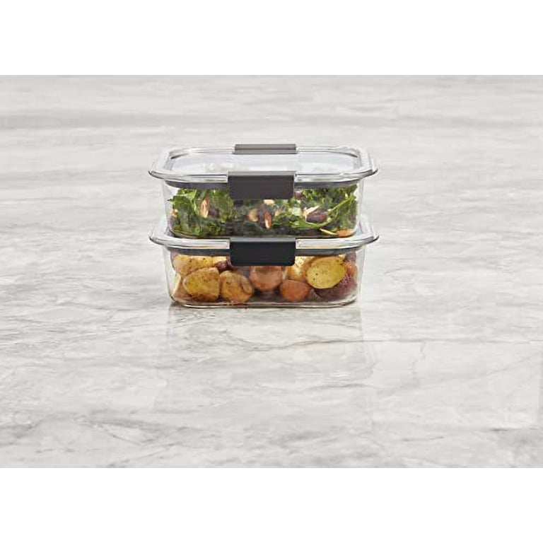 Rubbermaid Brilliance BPA Free Food Storage Containers with Lids, Airtight,  for Lunch, Meal Prep, and Leftovers, Clear , Set of 2 (9.6 Cup) - Yahoo  Shopping