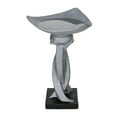 thumbnail image 5 of 22.8" H Concrete Bird Baths for Outdoors, Modern Bird Bath Bowl, Bird Feeder Seed Tray Garden Lawn Yard Decor, 5 of 8