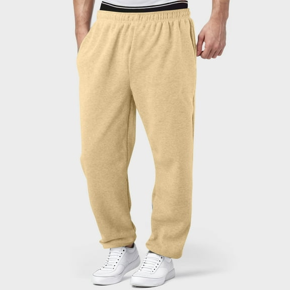Boys Sweatpants With Pockets Trendy Relaxed Fit Athletic Pantss Comfy Fall Running Pants With Pocket Beige