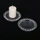 thumbnail image 2 of 2 bandejas redondas de vidrio para velas, elegantes candelabros con base para velas perfumadas, 2 of 7